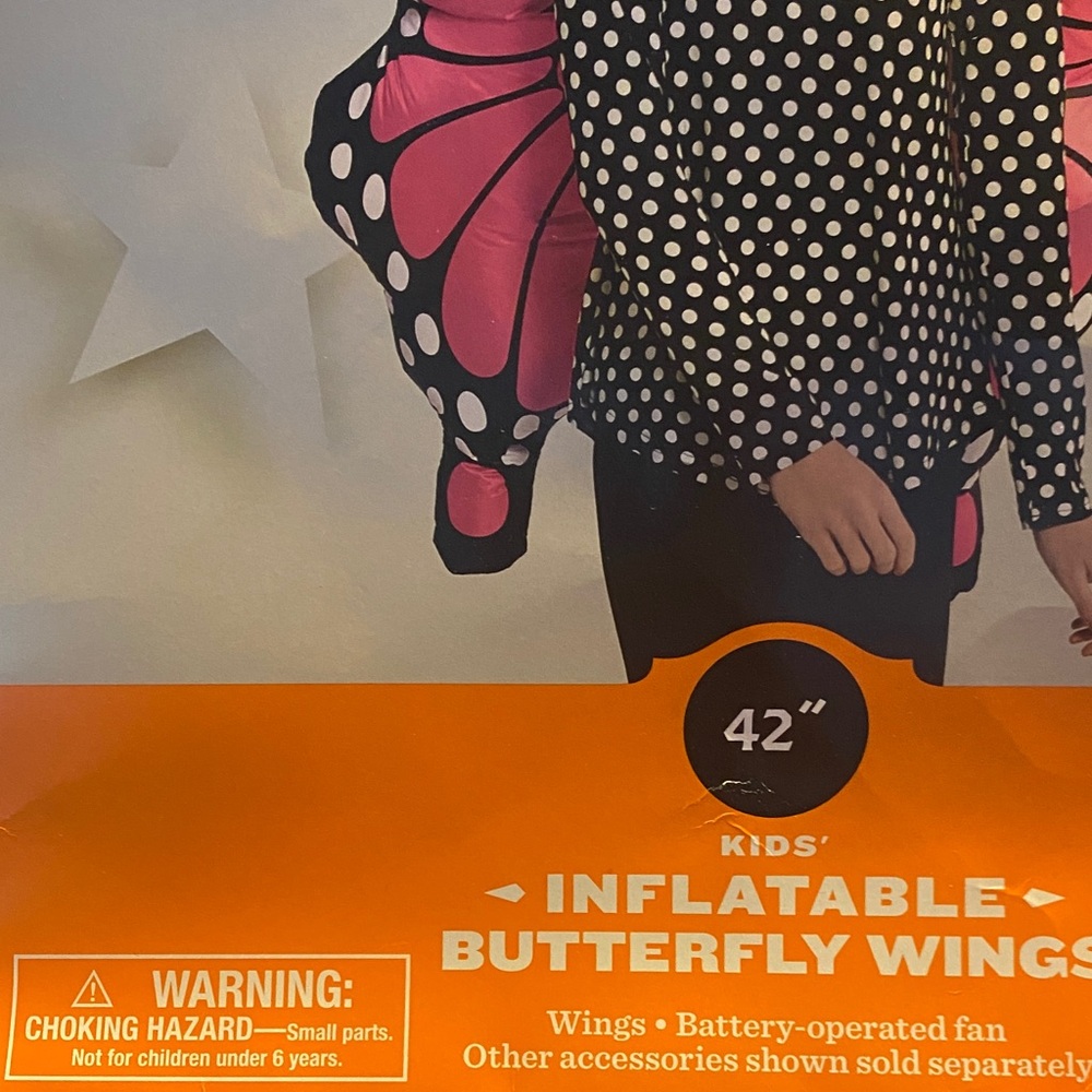 Kids, Pink Butterfly inflatable wings - Picture 3 of 4